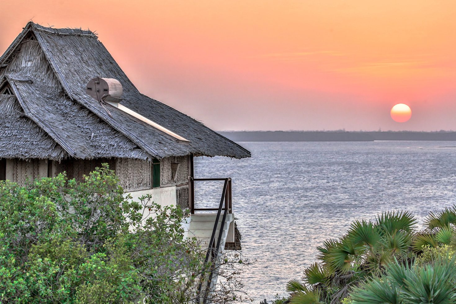 Sunset over The Cabanas, viewed from the deck of Kilindini