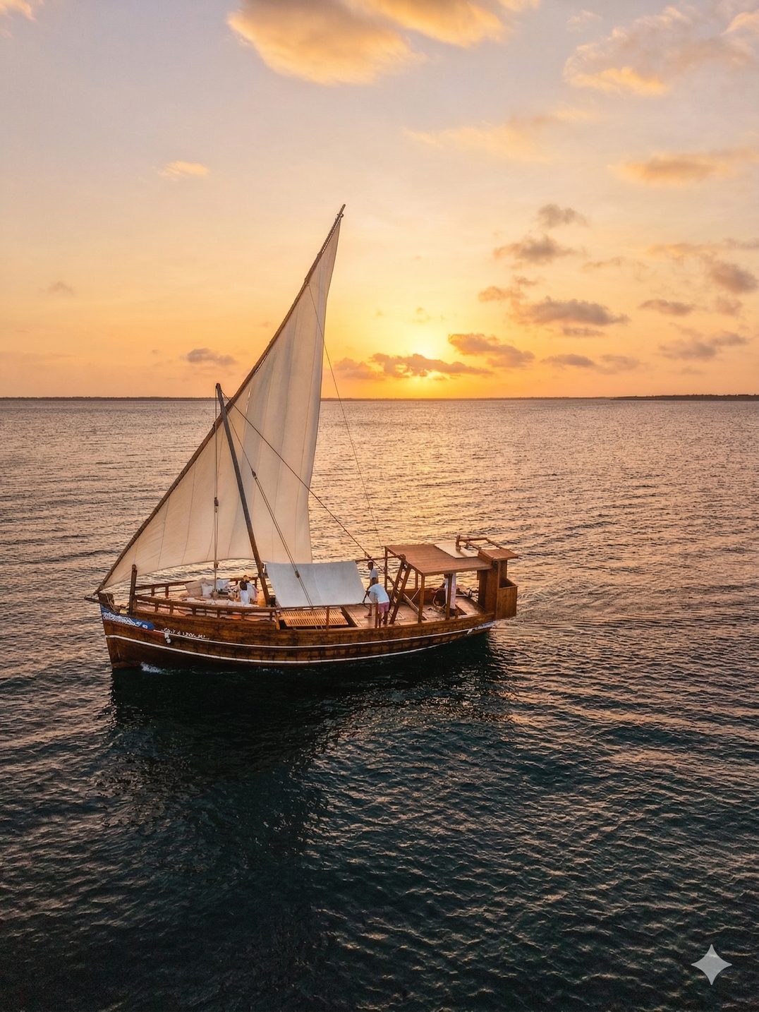 The dhow at sea