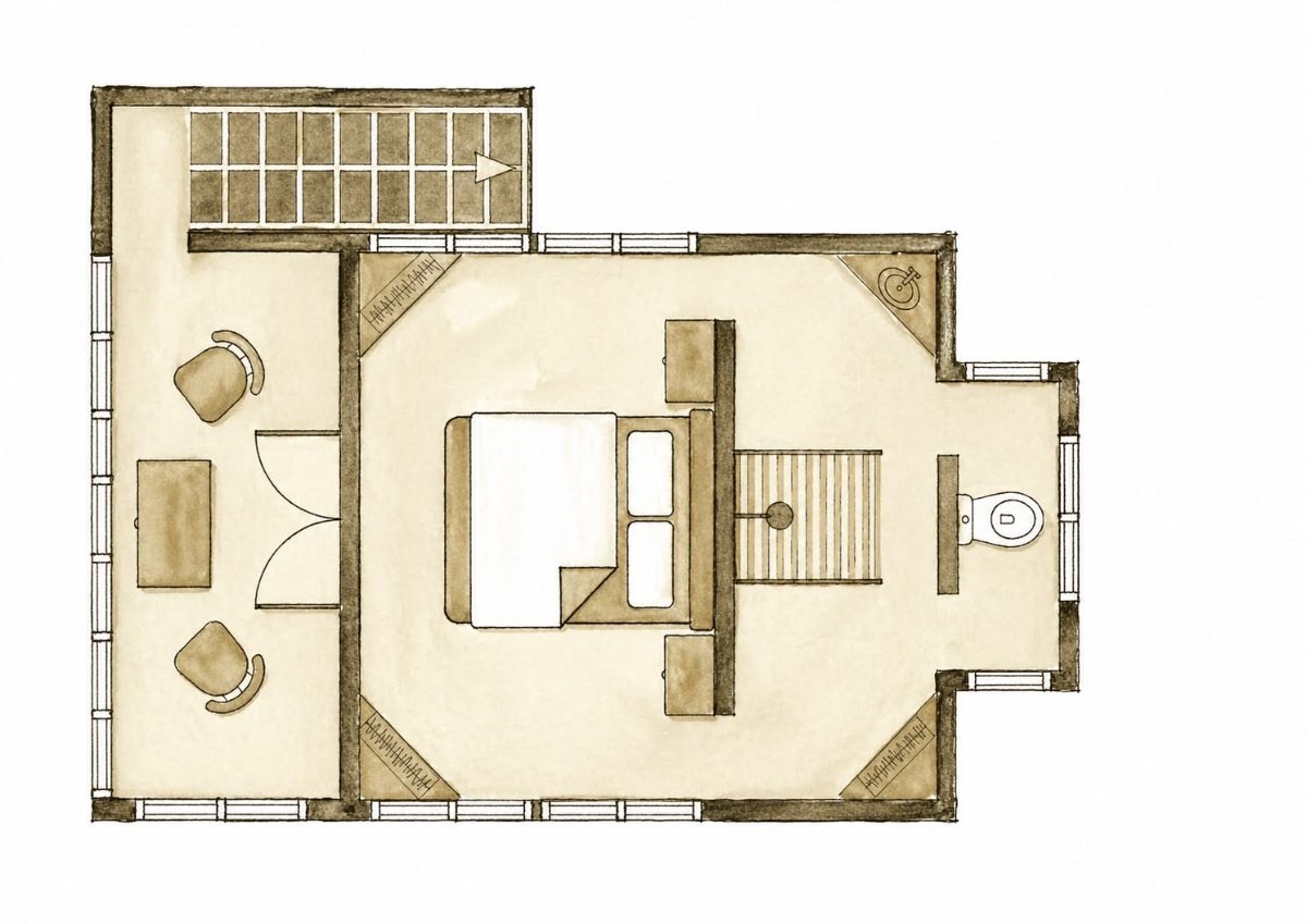 Lōkahi cabana floor plan, first floor